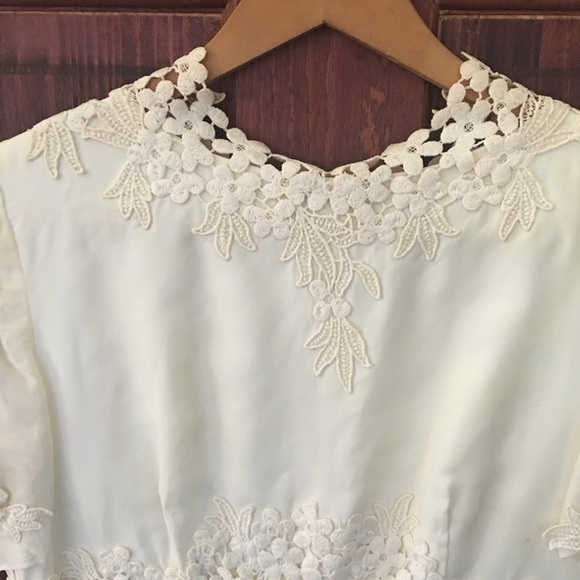 Vintage handmade wedding dress 1960s - Picture 8 of 13